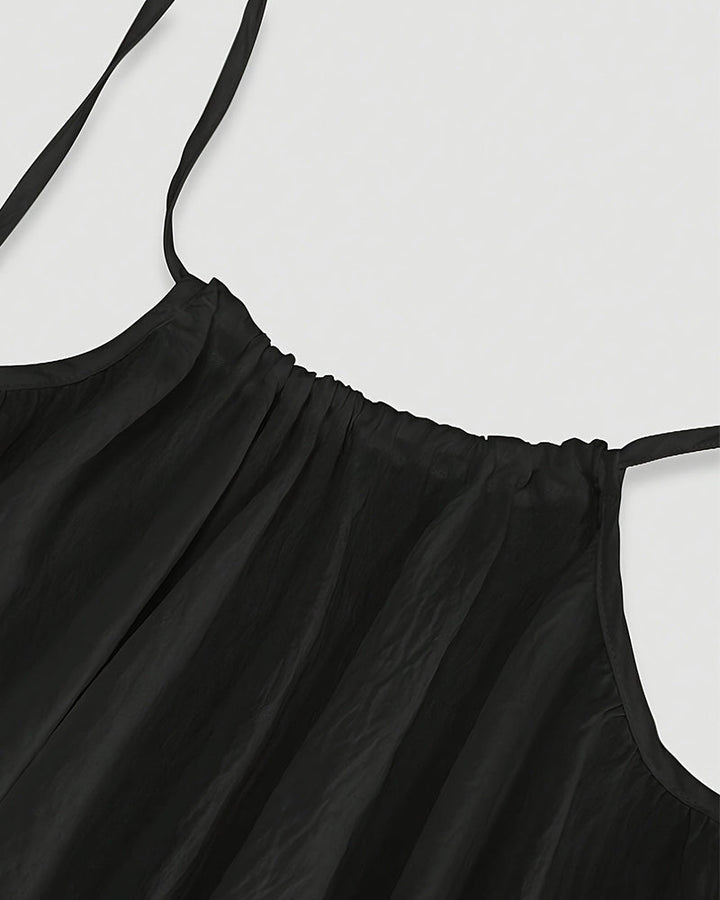 Tessa | Damen Maxikleid mit Spaghettiträgern – Weiß – Bild 20