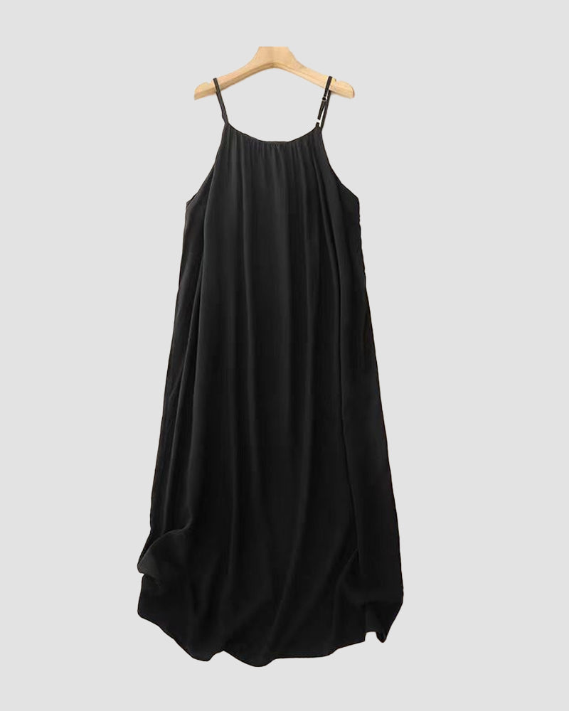 Tessa | Damen Maxikleid mit Spaghettiträgern – Weiß – Bild 9