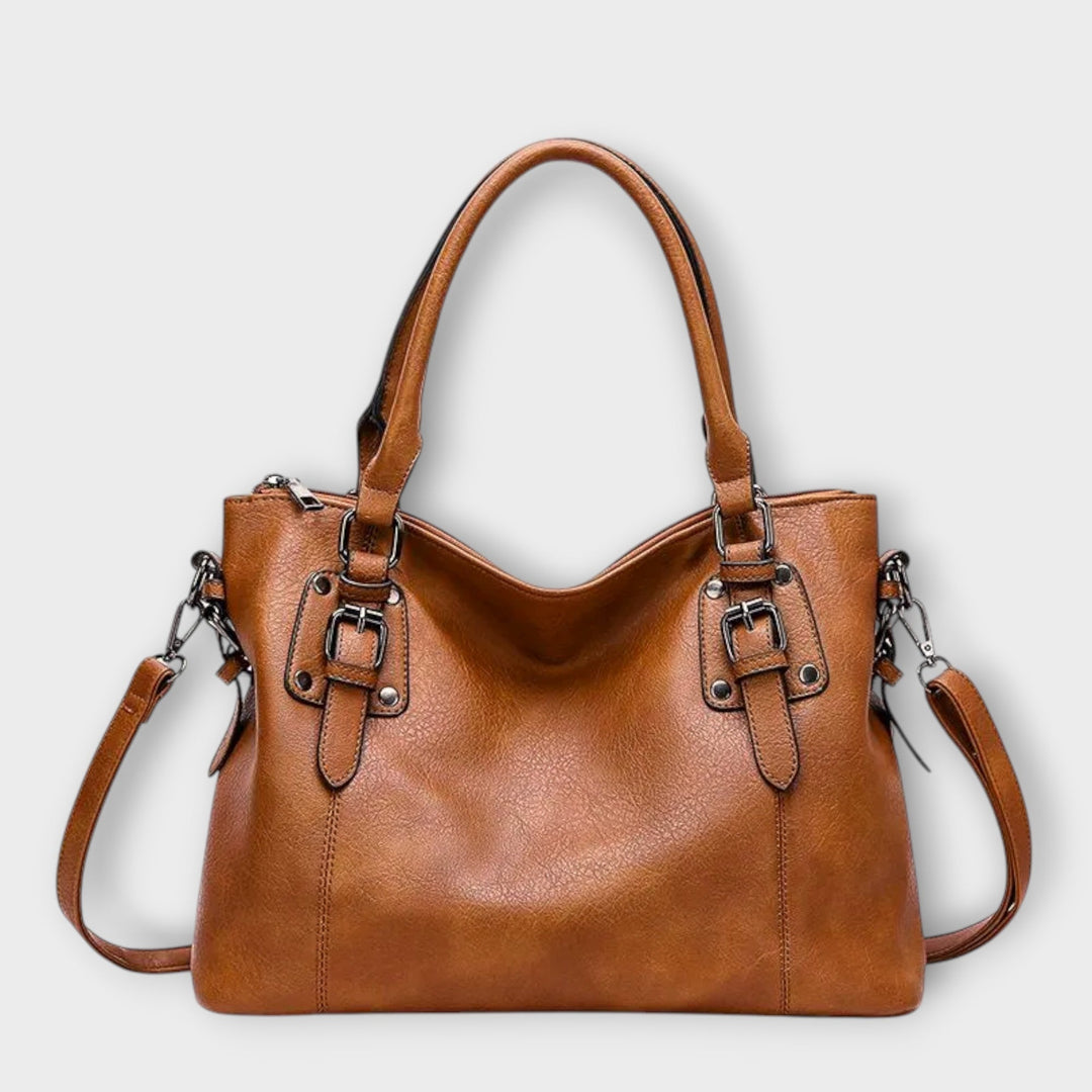 Thessandra | Women's Brown Shoulder Handbag - Brown - Image 1