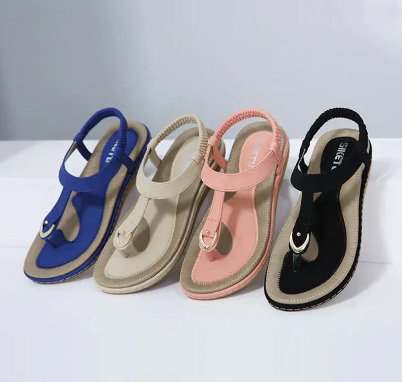 Thisbe | Women's Arch Support Flat Sandals - Image 1