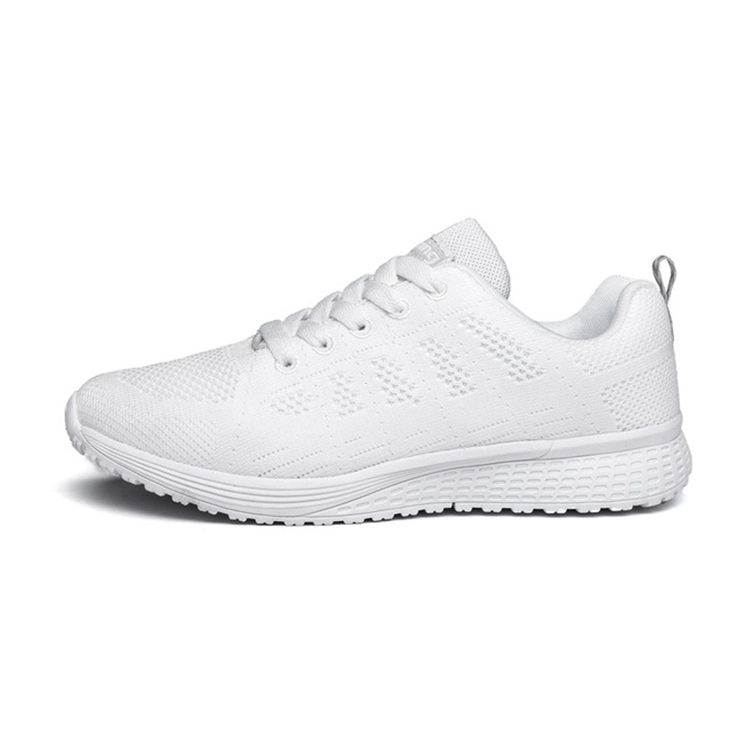 Valeska | Women's Athletic Mesh Trainers - White - Image 1