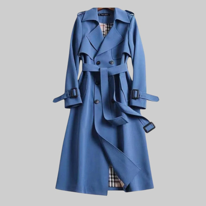Vespera | Damen Doppelreihiger Trenchcoat - Beige - Bild 3