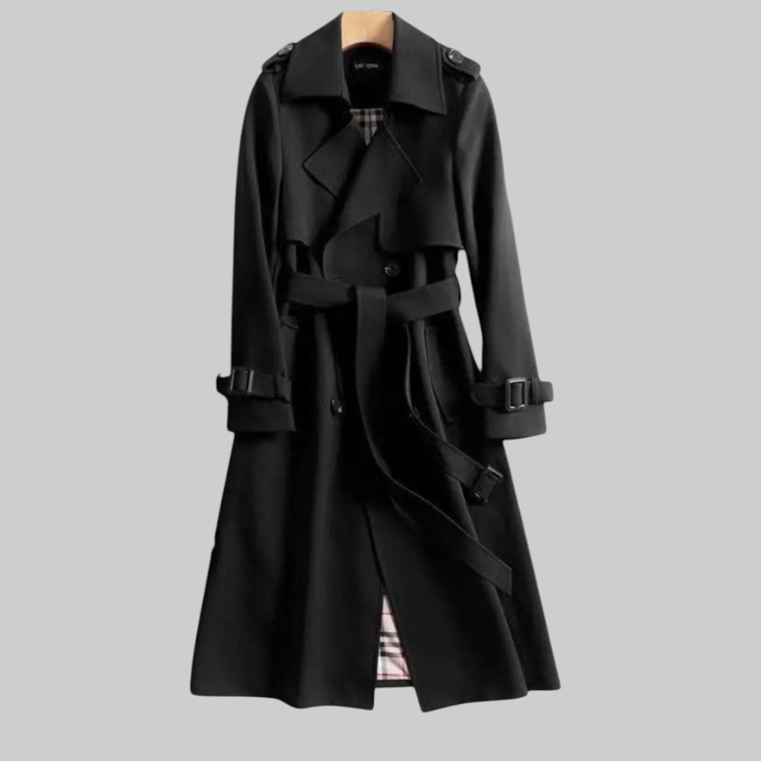 Vespera | Damen Doppelreihiger Trenchcoat - Beige - Bild 4